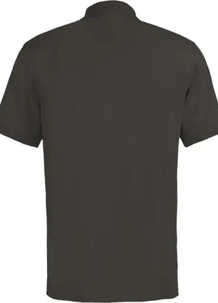 Schwarzes Kurzarm-Poloshirt Rückansicht, medizinische Berufsbekleidung, klassischer Schnitt