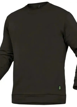 Schwarzer Langarm-Sweatshirt für Herren, Basic-Design, ideal für Arbeit und Freizeit.