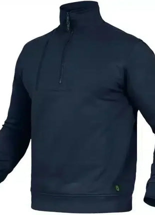 Herren Sweatshirt dunkelblau, Langarm, Reißverschluss, atmungsaktiv, hygienisch