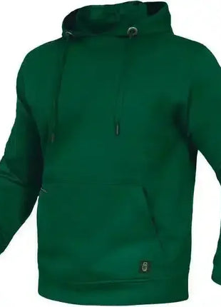 Dunkelgrüner Hoodie mit Kapuze und Kängurutasche, Oberbekleidung für Herren, Vorderansicht