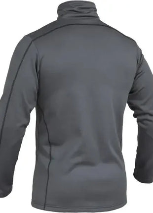 Langarm Fleecejacke in Dunkelgrau, Rückenansicht, funktionelle Arbeitskleidung