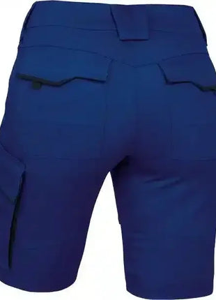 Blaue Arbeitsshorts mit Taschen, professionelle Berufskleidung für Hygiene und Pflege