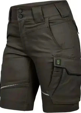 Schwarze Arbeitsshorts mit Seitentaschen, robustem Material, ideal für Berufsbekleidung