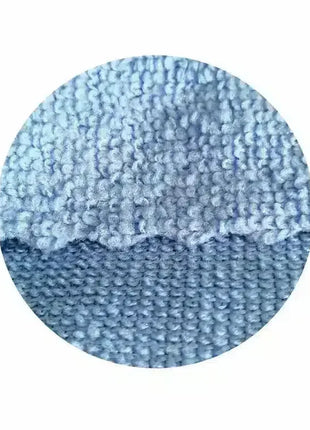 Nahaufnahme einer blauen Mikrofaser-Oberfläche, hygienisch, Reinigungsprodukt-Textur