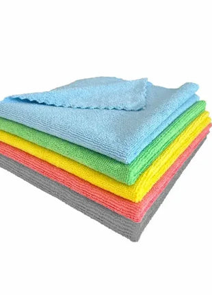 Mikrofasertücher in Blau, Grün, Gelb, Rosa und Grau, hygienisch, für Reinigung und Pflege