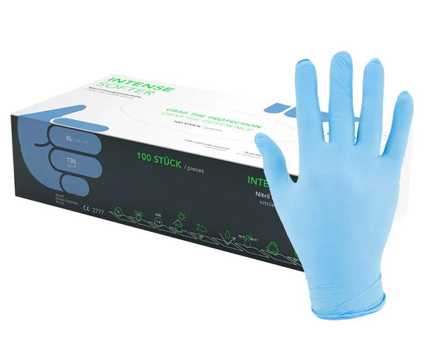 nitrilkautschuk handschuhe 0 4 mm Nitrilhandschuhe Blau 100 Stück