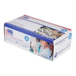 Box mit 200 blauen Einmalhandschuhen, medizinische Schutzhandschuhe Größe M