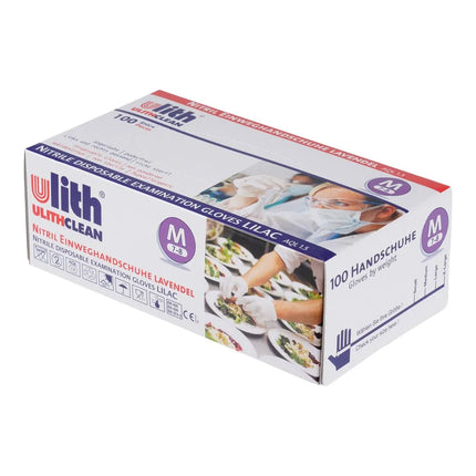 Ulith®-natural Intense-Refiner, Einweghandschuhe aus Nitril / 35, lavendel, ohne Beschleuniger, polymerbeschichtet, hautfreundlich, umweltschonend