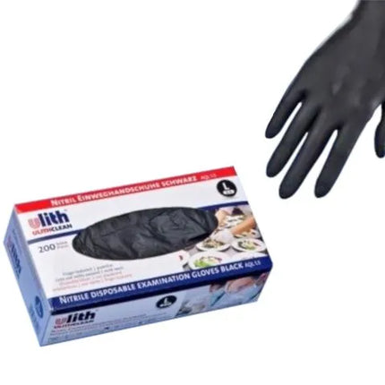 Ulith-Nitril-Einweghandschuhe, schwarz - puderfrei - Größe L - TYP 40