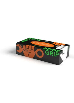 Einweghandschuhe Box Edge Grip, schwarze hygienische Schutzhandschuhe, robust