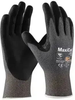 MaxiCut Schnittschutzhandschuhe schwarz, nahtlos, rutschfest, für Arbeitsschutz und Hygiene