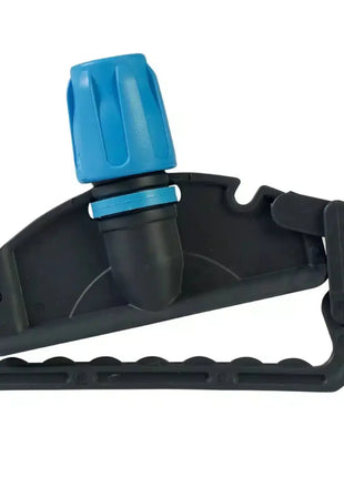 Schwarzer Moppaufsatz mit blauem Anschluss, Reinigungszubehör für professionelle Hygiene