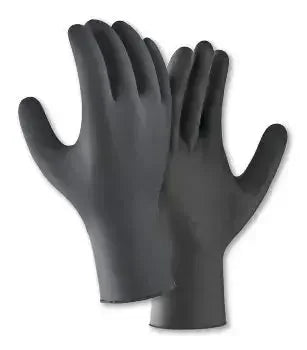 Schwarze Einweghandschuhe aus Nitril, medizinische Hygiene Schutzhandschuhe, Paar