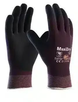 Arbeitshandschuhe MaxiDry schwarz, Schutzhandschuhe für Hygiene und Medizinprodukte