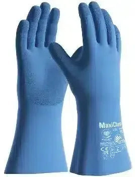 Blaue Einweg-Nitrilhandschuhe MaxiClean, Hygienehandschuhe für Medizin und Schutz
