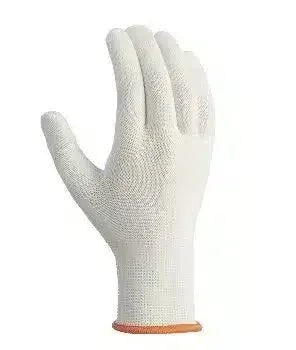 Weißer Schutzhandschuh aus textiler Faser, Hygiene Handschuh für medizinische Anwendung