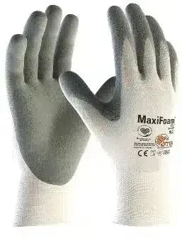 Arbeitshandschuhe MaxiFoam, graue Beschichtung, Schnittschutz, Schutzhandschuhe für Hygiene