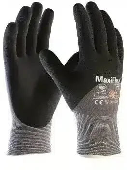 Schwarze MaxiFlex Schutzhandschuhe für Arbeit und Hygiene, atmungsaktiv, CE-zertifiziert