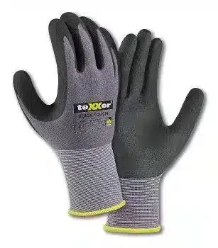Schutzhandschuhe, schwarz-grau, rutschfest, Arbeitsschutz, Hygiene, medizinische Handschuhe
