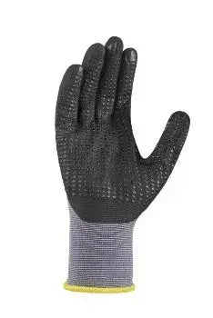 Schutzhandschuh nahtlos, schwarz mit Noppen, für Arbeit, Hygiene und Medizinprodukte