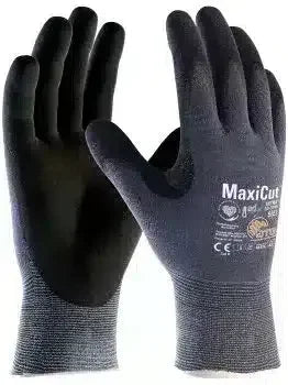 Arbeitshandschuhe MaxiCut, schnittfest, nahtlos, schwarz-grau, für professionellen Handschutz