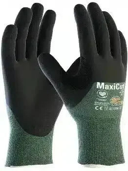 Schutzhandschuhe MaxiCut, schwarz-grün, für professionelle Hygiene und Arbeitsschutz