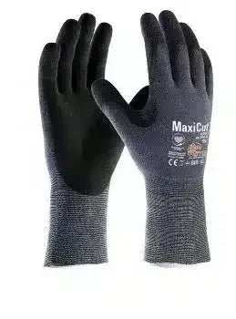 Schutzhandschuhe MaxiCut, grau-schwarz, nahtlos, rutschfest, ideal für Arbeitsschutz