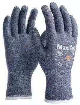 Graue MaxiCut Schutzhandschuhe, nahtlos, Schnittschutz, ideal für Arbeitssicherheit