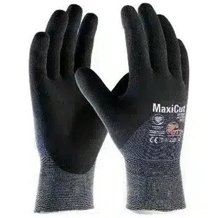 Schwarze Schnittschutzhandschuhe MaxiCut, professionelle Arbeitshandschuhe mit CE-Kennzeichnung