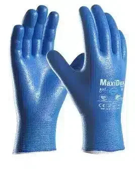 Blaue MaxiDex Schutzhandschuhe für Hygiene, Medizin, Schutz, CE-zertifiziert