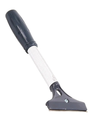 Schaber mit schwarzem Griff und Metallklinge, Reinigungswerkzeug für Hygiene und Oberflächen