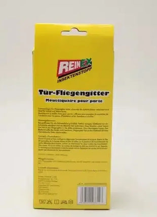 Verpackung für Tür-Fliegengitter Insektenschutz, gelb, Produktfoto vor weißem Hintergrund