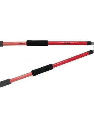 Astschere mit roten, ausziehbaren Griffen und schwarzem Griffschutz, Gartenwerkzeug