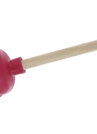 Roter Gummisaugglocke Abflussreiniger mit Holzgriff für hygienische Sanitärreinigung