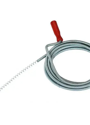 Spiralförmige Rohrreinigungsspirale mit rotem Griff, Sanitär-Werkzeug für Abflussreinigung