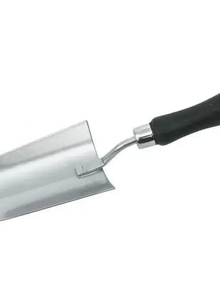 Robuste Handschaufel aus Metall mit schwarzem Griff, Gartenwerkzeug für präzises Pflanzen