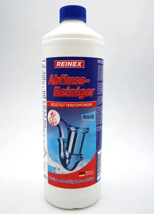 Reinex Abflussreiniger Flasche für Abflussreinigung, beseitigt Verstopfungen, Rohrreiniger