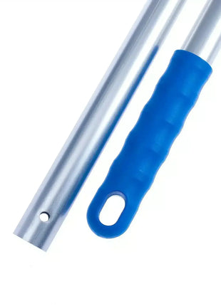 Aluminium Stiel mit blauem Griff, Loch zur Aufhängung, Reinigung Zubehör