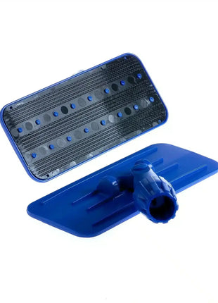 Blauer Bodenwischer-Halter aus Kunststoff, rechteckig, für Reinigungszubehör, Hygiene