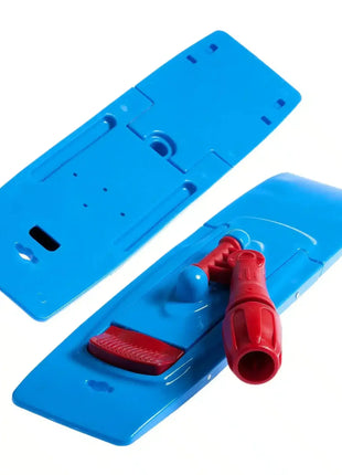 Bodenwischer Klapphalter aus Kunststoff, blau-rot, professionelles Reinigungszubehör