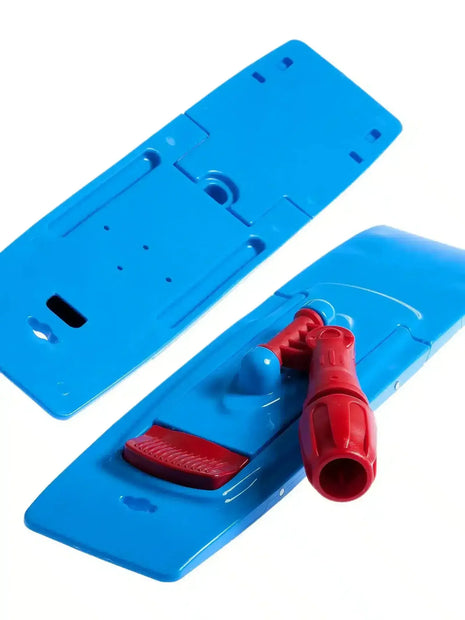 Bodenwischer Klapphalter aus Kunststoff, blau-rot, professionelles Reinigungszubehör