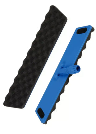 Reinigungs-Pad-Halter mit schwarzen Wellenpad, blau, professionelle Reinigung Hygienezubehör