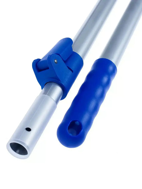 Teleskopstiel aus Aluminium mit blauem Griff, Reinigungszubehör für Hygiene und Sauberkeit
