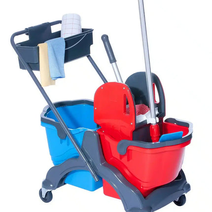 Doppelfahrwagen 17 l mit Deichsel, Wanne BASIC