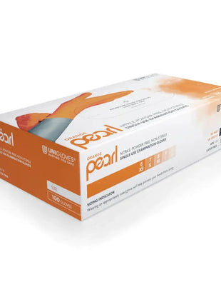 Orange Nitrilhandschuhe Einmal, puderfrei, 100 Stück, medizinische Schutzhandschuhe Verpackung