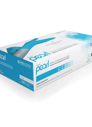 Box mit 100 blauen Nitril-Einmalhandschuhen, puderfrei, medizinischer Hygieneschutz