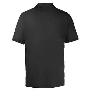 Schwarzes Kurzarm-Poloshirt Rückansicht, hochwertiges Berufsbekleidung für Hygieneberufe