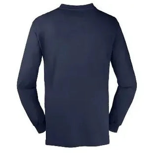 Dunkelblaues Langarmshirt für Herren, medizinische Arbeitskleidung, Rückansicht