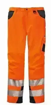 Warnschutz Arbeitshose orange mit Reflexstreifen, Taschen, ideal für Arbeitsschutz