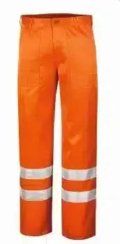 Orange Warnschutzhose mit reflektierenden Streifen, ideal für Arbeitssicherheit